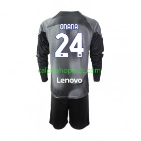 Inter Milan Andre Onana 24 Portiere Bambino Maglia Prima 2022/2023 Manica Lunga (+ Pantaloncini)